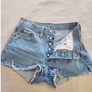 ☀️Levi's 501 Original High Rise Cutoff Denim Shorts! Streetwear Y2K festival